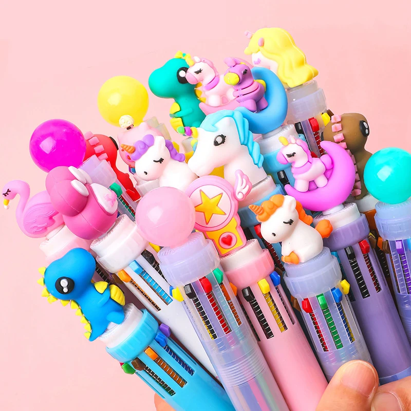 30 Penne Multicolore Con Animali Kawaii - Penne Creative Per Bambini, Idee Regalo Compleanno - Foto 3