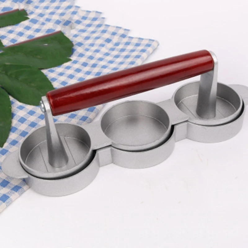 Mini Hamburger Presses Nonstick 3 Slot Small Burger Patties Press Triple Beef Burger Maker Mold Machine Meat Kitchen burger press burger maker
