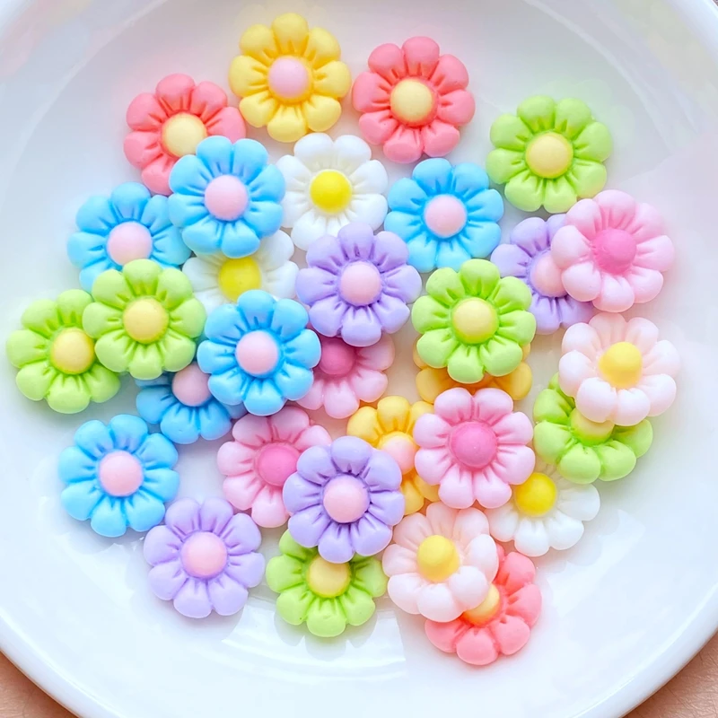 Resin Mini Floret Flat Back Cabochon resin crafts accessories resin crafts miniature ornament ornament crafts 12.5mm 30Pcs