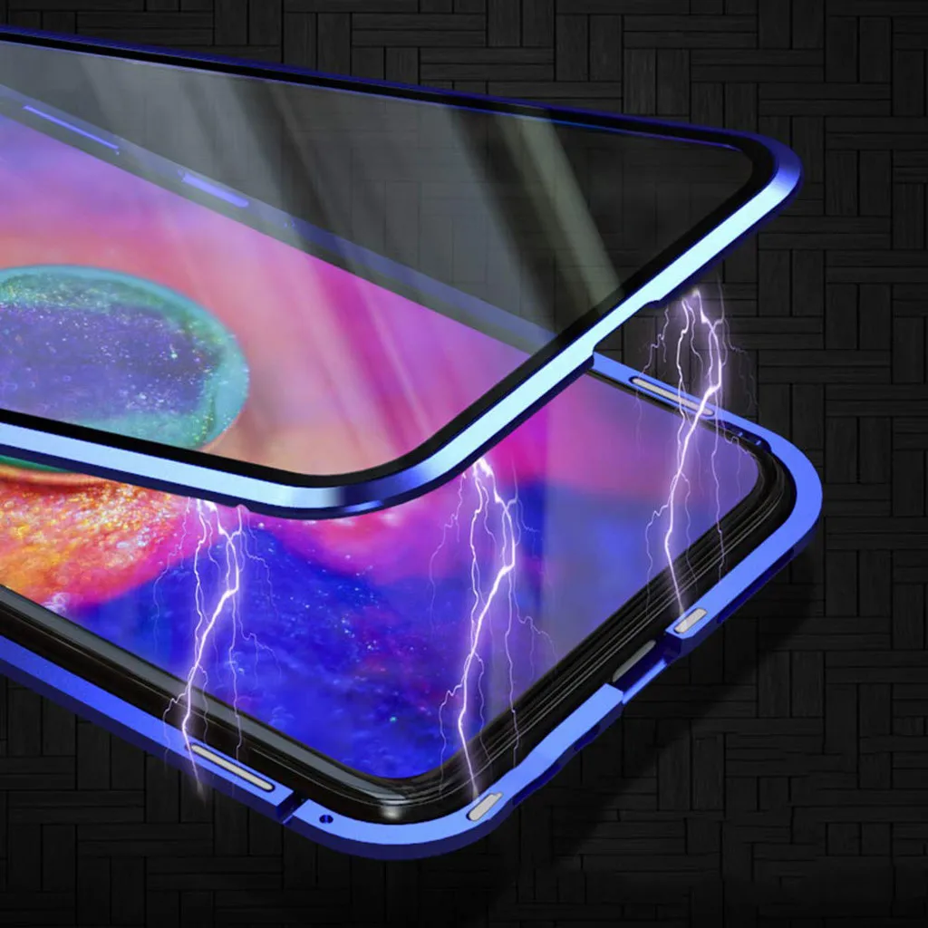 Чехол для iPhone 11 Pro Max, чехол с магнитной адсорбцией, металлический бампер, стеклянная крышка, поддержка беспроводного зарядного устройства для iPhone 11, чехол 920#2