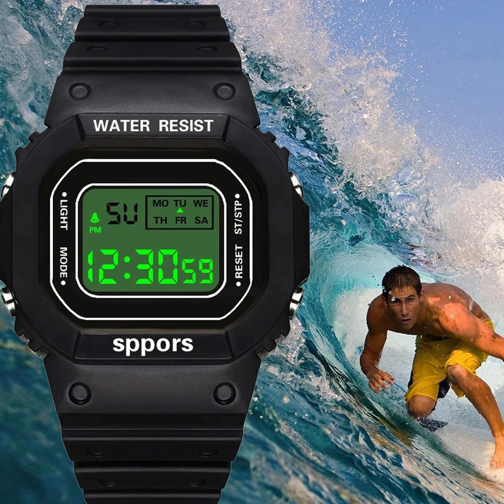 

Flash Light LED Digital Watch Men Jelly Silicone Multifunction Women Sports Watches Electronic Student Male Clock Dropshipping