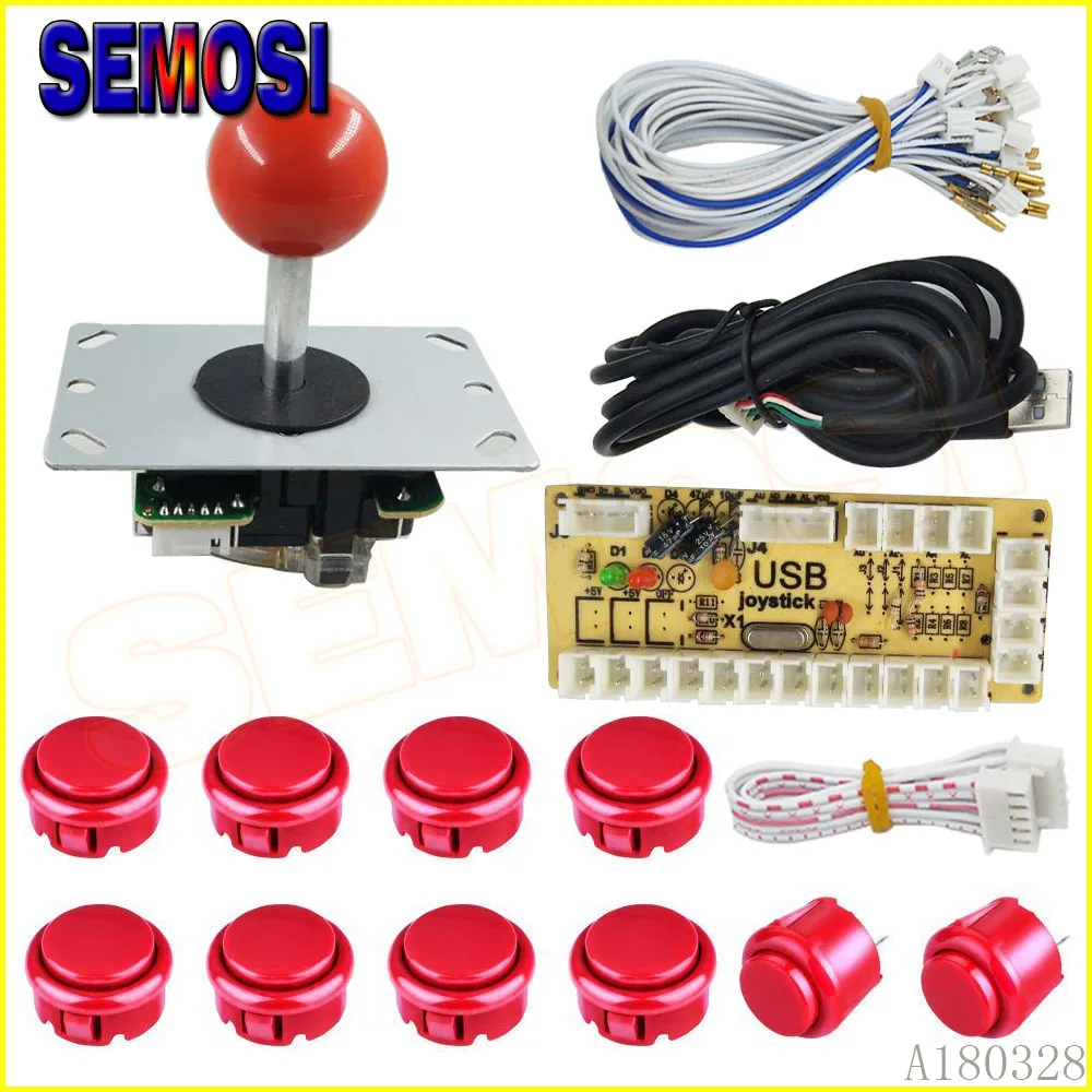 

Zero Delay Encoder DIY Arcade Game Push Button and Joystick Controller Kit for Rapsberry Pi and PC