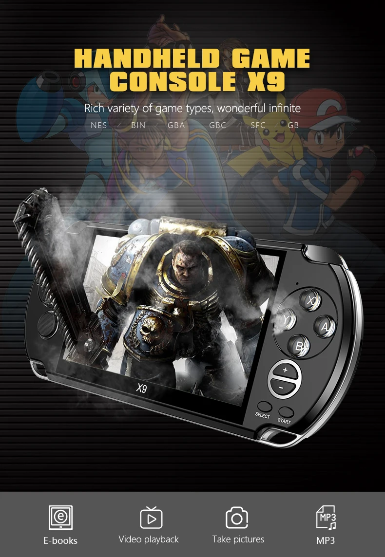 Консоль игровая X9 ForPSVita для PSP Viat ретро игры экран 5 0 дюйма|Игровые консоли| |
