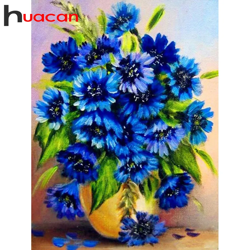 

Huacan 5D Diamond Painting Flower Full Square New Embroidery Sale Diamond Mosaic Picture Rhinestone Home Decor Drop Ship