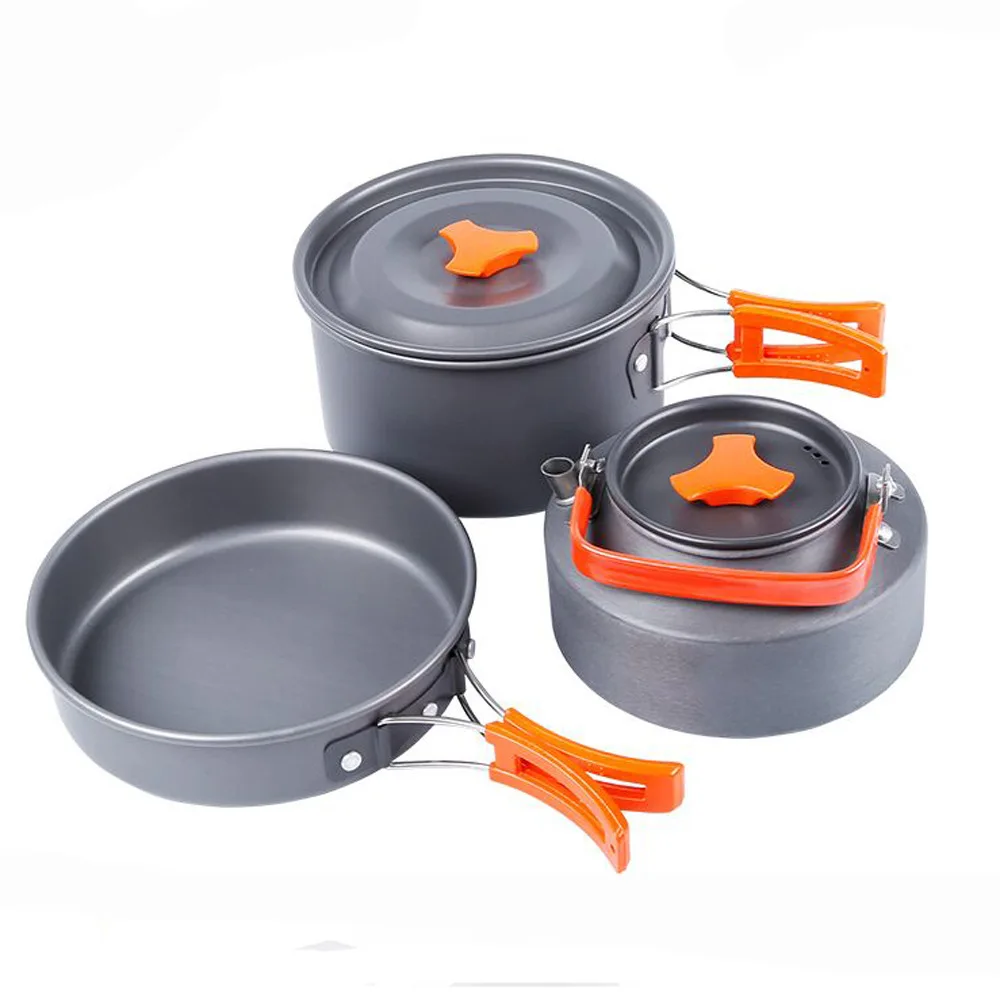 

Amazon Hot Selling 2-3 People Tea Pot Set Aluminium Alloy Camping Kettle Outdoor Pot Set Manufacturers Direct Selling