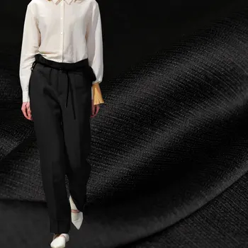 

Red Raspberry Japanese Black Stripe Acetic Satin Fabrics Materials Autumn Women Pants Sewing Cloth Tailor Textile Freeshipping