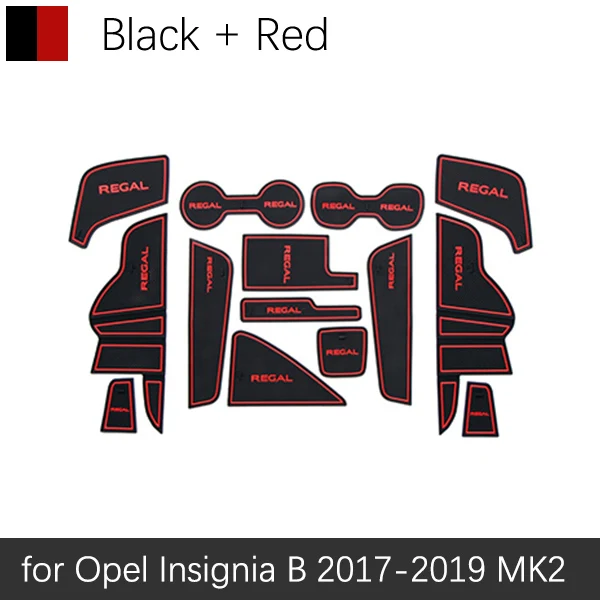 Red Противоскользящий резиновый подстаканник для Opel Insignia B MK2 OPC GSI Vauxhall Holden Commodore Коврик для двери - Название цвета: Red
