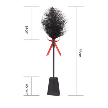 Bdsm Feather Tickled Whip Bondage Erotic Punish Fetish Leather Spanking Paddle Play Flogger For Lover Riding Crop Pony Sex Toys 5