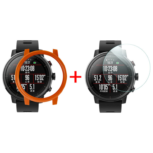 Protective Ceramics Soft Film For Xiaomi Huami AMAZFIT 2/2S Stratos Watch Screen Protector PC Case Cover Smart Accessories