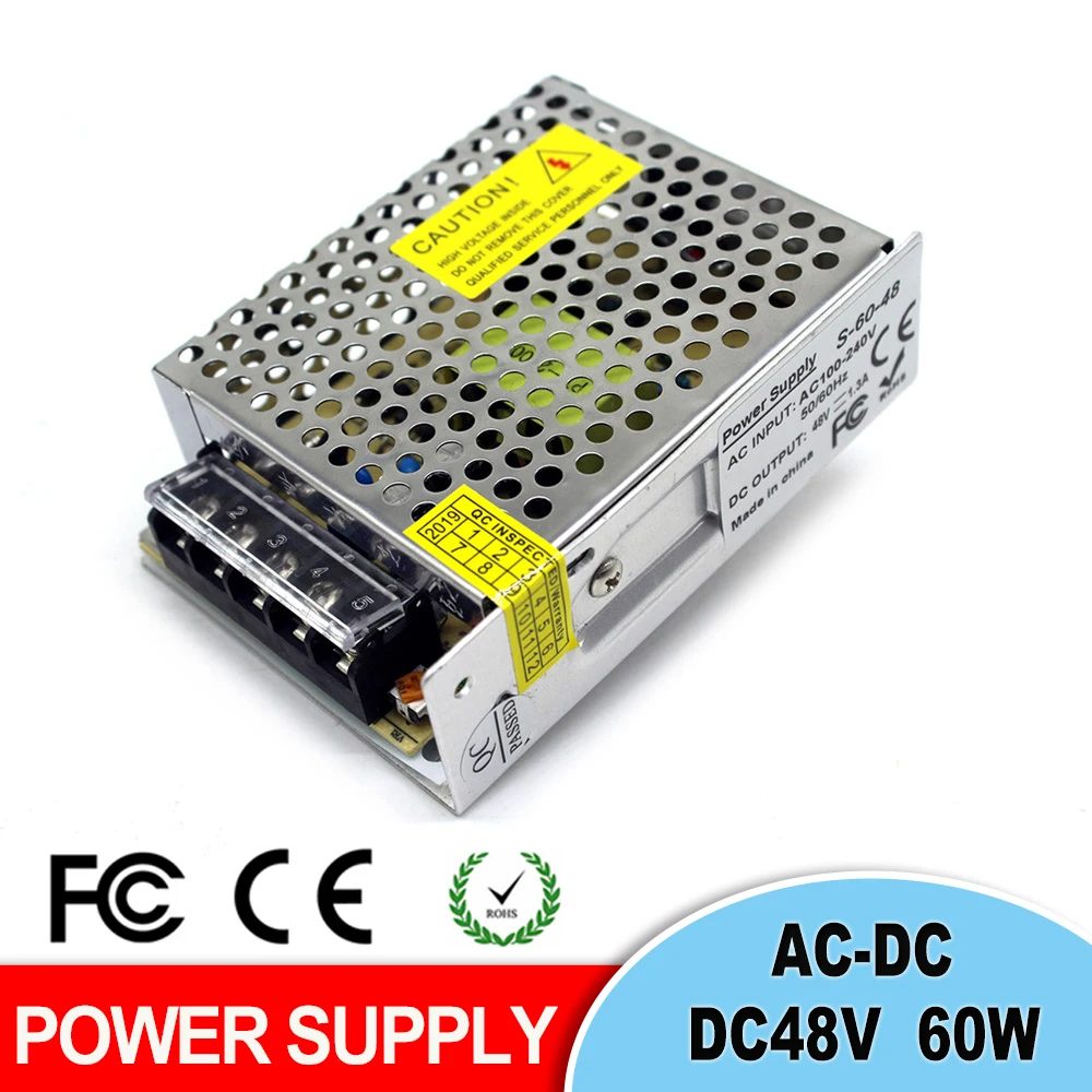 Универсальный источник питания DC 48 V 1.3A 60 W блок и коммутации трансформатор 100-240 AC