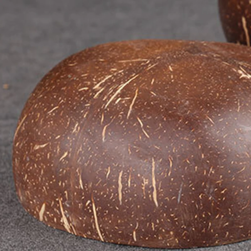  6Pcs/Set Natural Coconut Shell Key Candy Dish Table Key Storage Section Coconut Bowl Ink Creative O