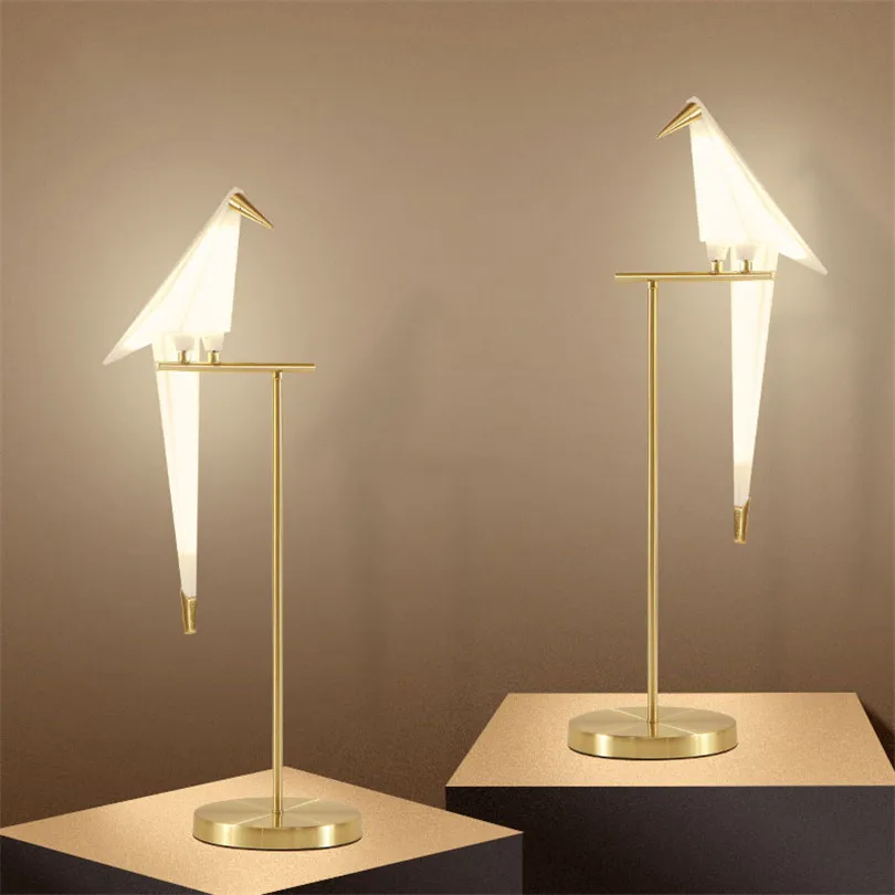 

Modern Bird Design Led Floor lamp Light Art Decor Bedside Reading table Lamp for Bedroom Studio stand origami light