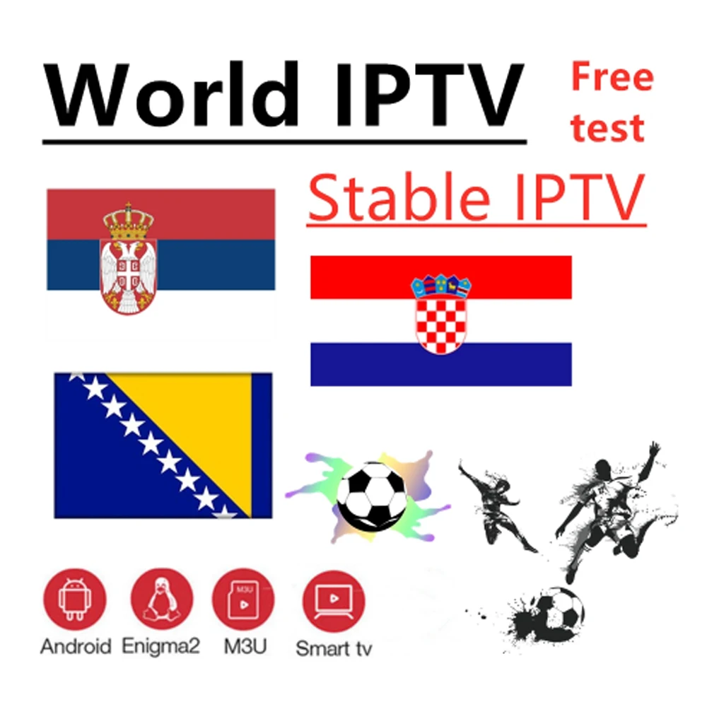 Мировое IPTV, боснийское, хорватское, сербийское IPTV 7000+ live Free VOD Поддержка Android m3u enigma2 2000+ Vod