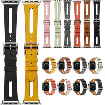 

Genuine Leather Single Tour Loop Band for IWatch 5 4 3 2 1 Watchband for Apple Watch 42mm 38mm 40mm 44mm Bracelet Strap Belt