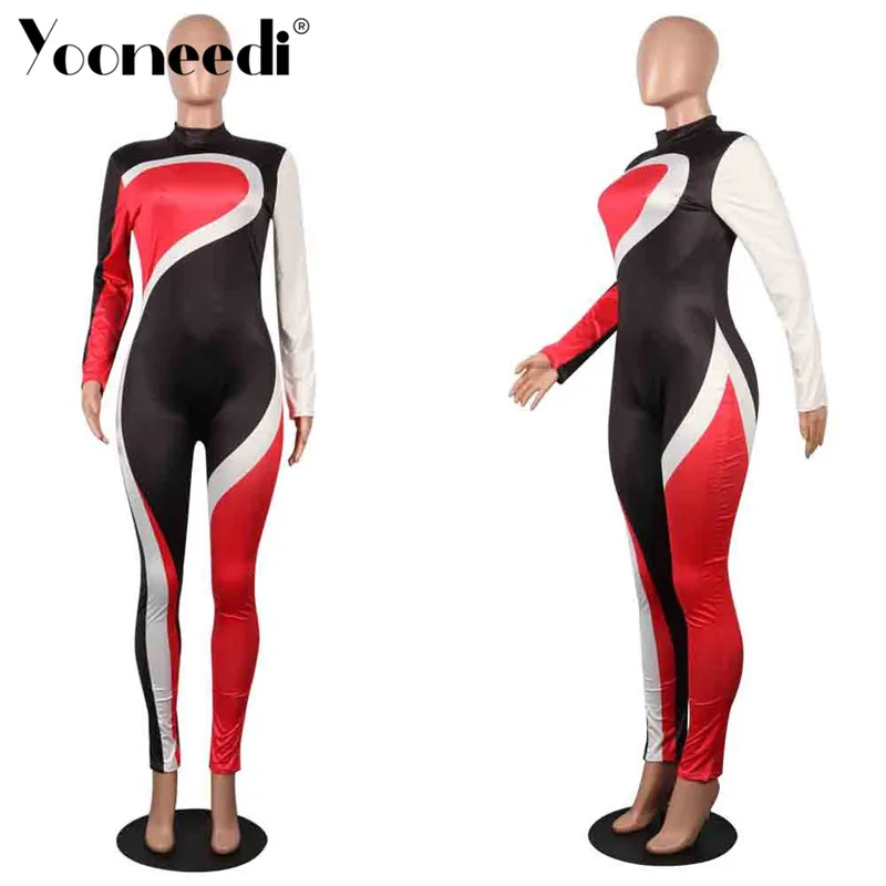Yooneedi, осенний дизайн, сексуальный женский комбинезон, 2 цвета, стиль, круглый вырез, длинный рукав, женские комбинезоны, ALS-003