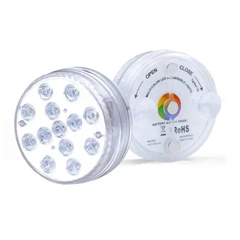 

1pc 13 LED Underwater RGB Submersible Light Battery Operated Remote Control Wireless Swimming Pool Light