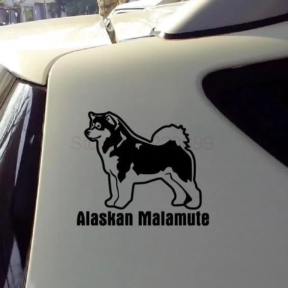 Высокое качество Alaskan Malamute ретривер виниловая оконная наклейка с собакой наклейка для корпуса окна
