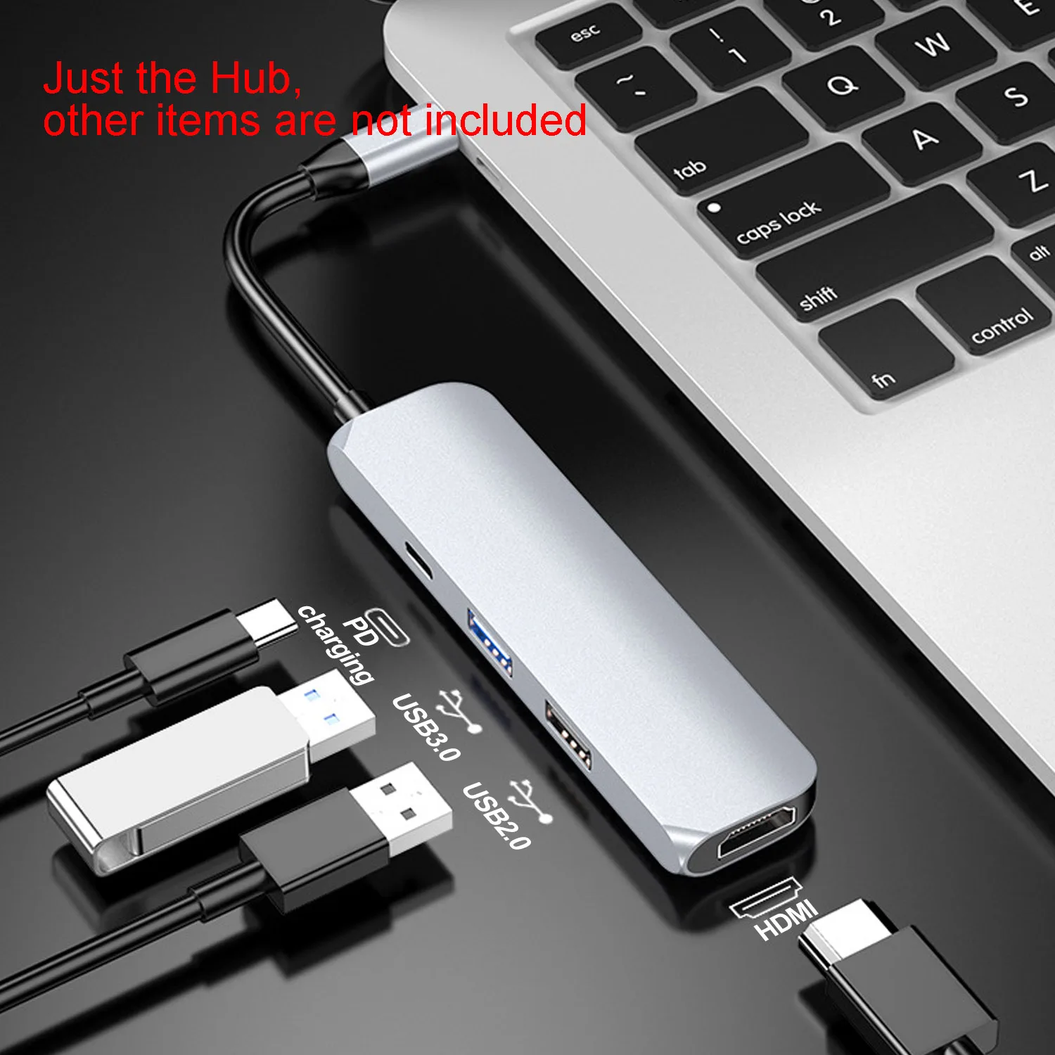 4 in 1 hub VONETS Портативный usb type-C концентратор адаптер разветвитель концентратор с 4K HDMI порт 3,5 мм аудио порт для домашнего офиса путешествия - Цвет: 4 in 1 hub