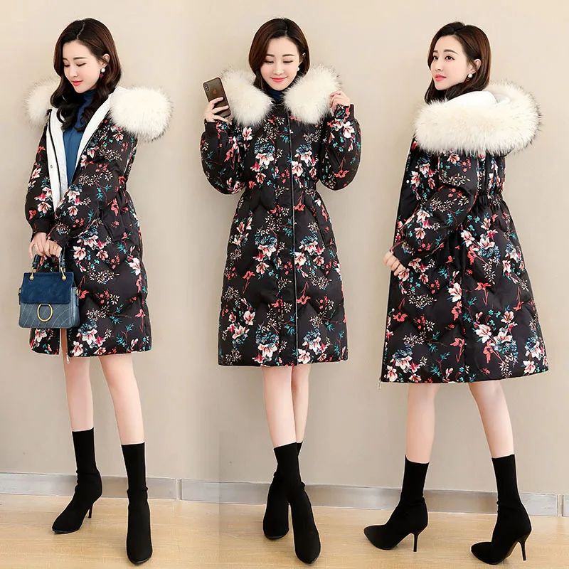 

Cotton-padded Clothes/Cotton Coat 2019 Winter Trend Simple Cool Hooded Solid Color Elegant Casual Long Sleeve Mid-length