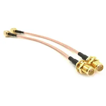 

Pack of 2 RF RG316 SMA Male to SMA Female Nut Bulkhead Crimp Antenna Low Loss Coaxial Cable 6 inch (15cm)