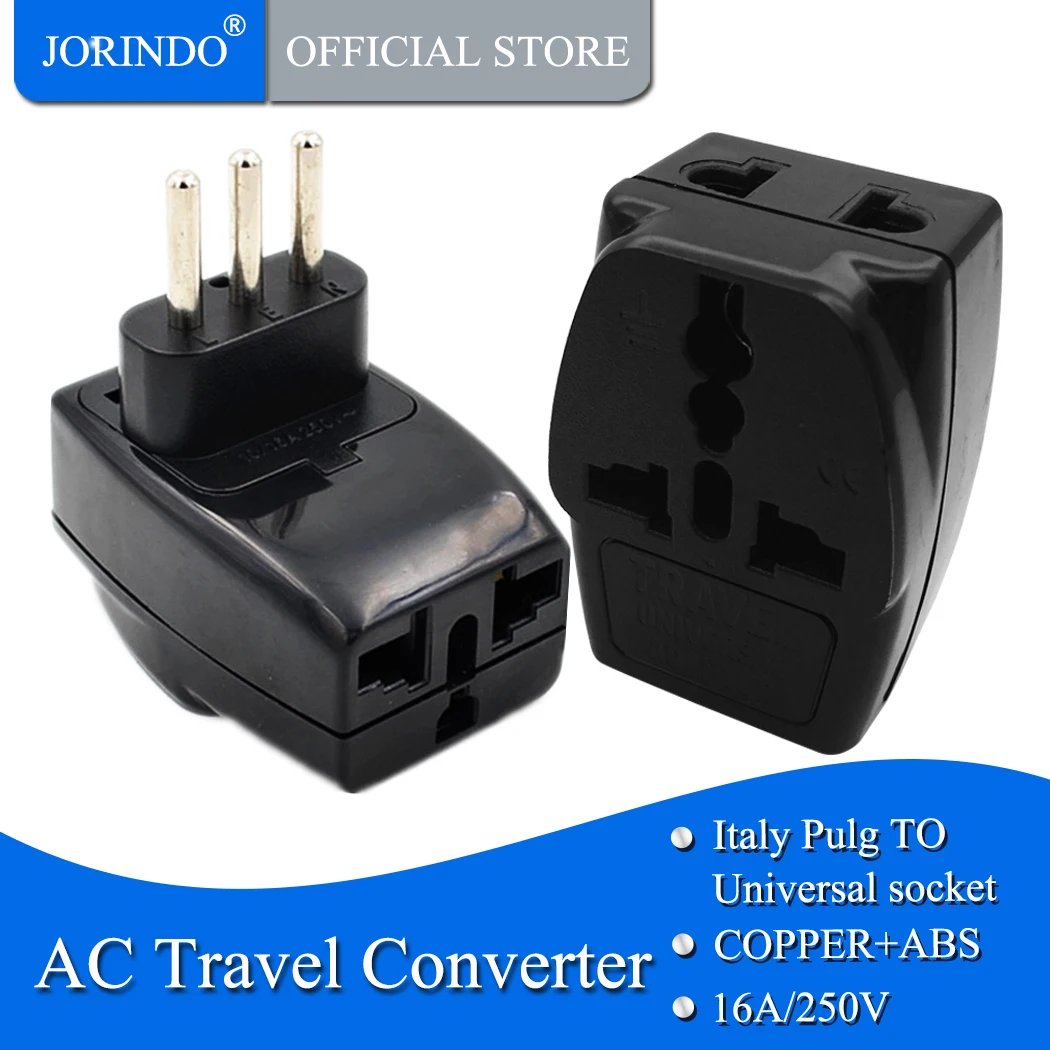 JORINDO 1to3 Universal UK US EU AU to Italy Italian Travel AC Power