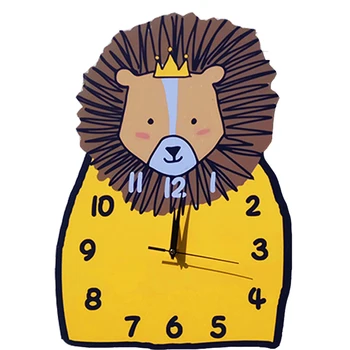 

Northern European-Style Lion Mute Cartoon Wall Clock Living Room Bedroom Clock Cute CHILDREN'S Kindergarten Classroom Clock