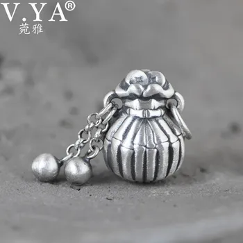 

V.YA 990 Silver Thai Silver Lucky Bag Pendant For Women Pendant Thai Silver Charm Vintage Jewelry Without Chain