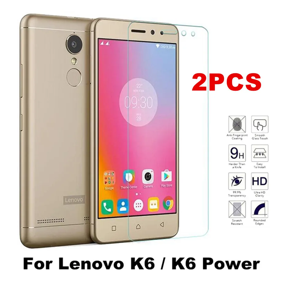 2 шт. закаленное стекло для Lenovo K6 Power K33A42 полное покрытие Защитная стеклянная