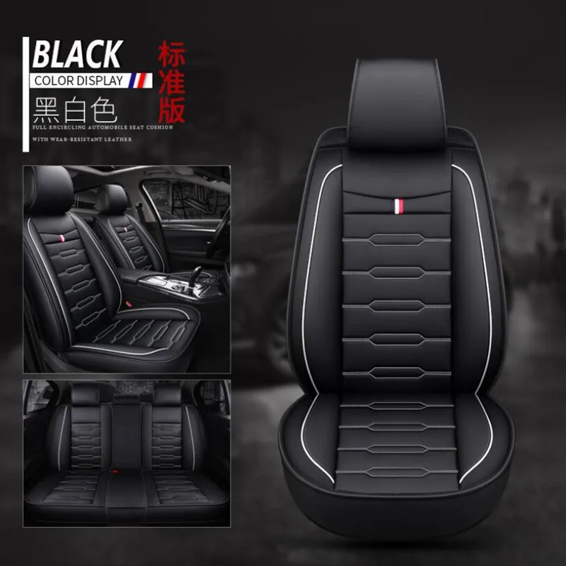 Высококачественные кожаные автомобильные чехлы для vw golf 4 5 6 VOLKSWAGEN polo sedan 6r 9n passat b5 b6 b7 arteon автомобильные аксессуары - Название цвета: Standard edition