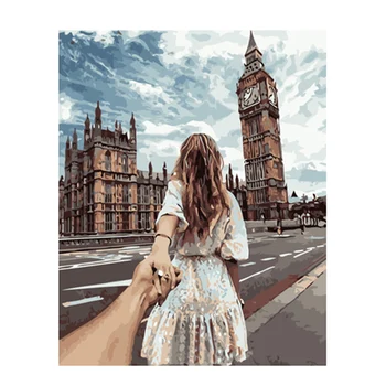 

Landscape Painting by Numbers DIY Oil Canvas Painting Wall Art Coloring by Numbers Digital Painting Home Decor HKS99