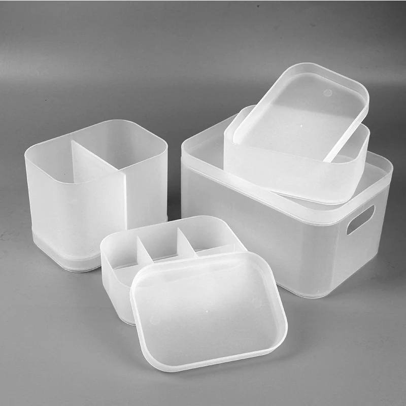 4 шт./компл. макияж органайзер для косметики коробка для хранения ювелирных изделий Организатор Пластик коробка ящик для посуды для Планшеты