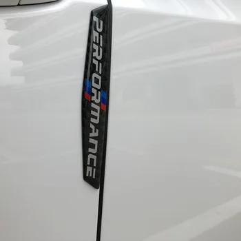 

for BMW F10 F11E36 X1 X3 Audi A3 A4 Nissan Car Door Side Emblem Decal Real Carbon Fiber Auto Door Bumper Strip Sticker Universal