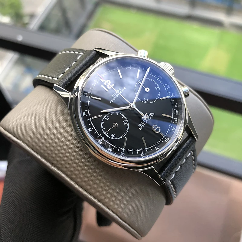 Seagull 1963 ST19 Sugess Chronograph Pilot Watch For Men Luxury Casual Mechanical Wristwatches Waterproof Sapphire Panda