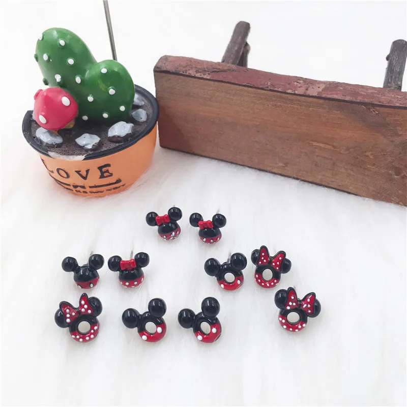 Милые серьги-гвоздики EUPNHY с изображением божьей коровки Микки и Минни для женщин и девочек, Мультяшные серьги-гвоздики для пирсинга, ювелирные изделия для пирсинга, подарки