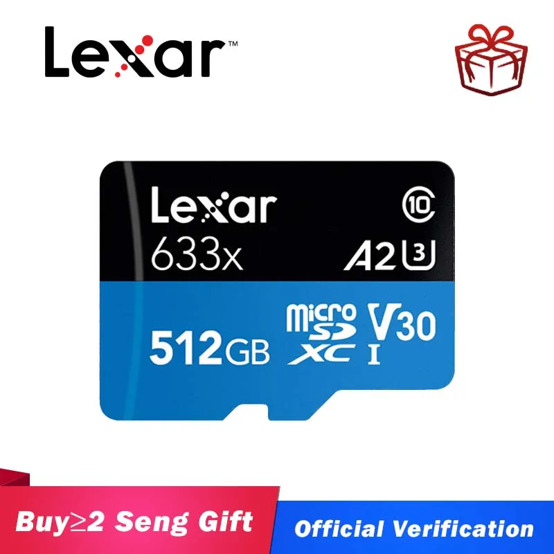 Карта памяти Lexar micro sd 512 ГБ 633x 16 ТБ ГБ|Карты памяти| |