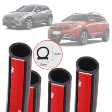 Автомобильный стиль, уплотнительная лента для двери автомобиля, резиновая, 4 метра, большой D Тип, водонепроницаемая отделка, звукоизоляционная лента, автомобильные аксессуары