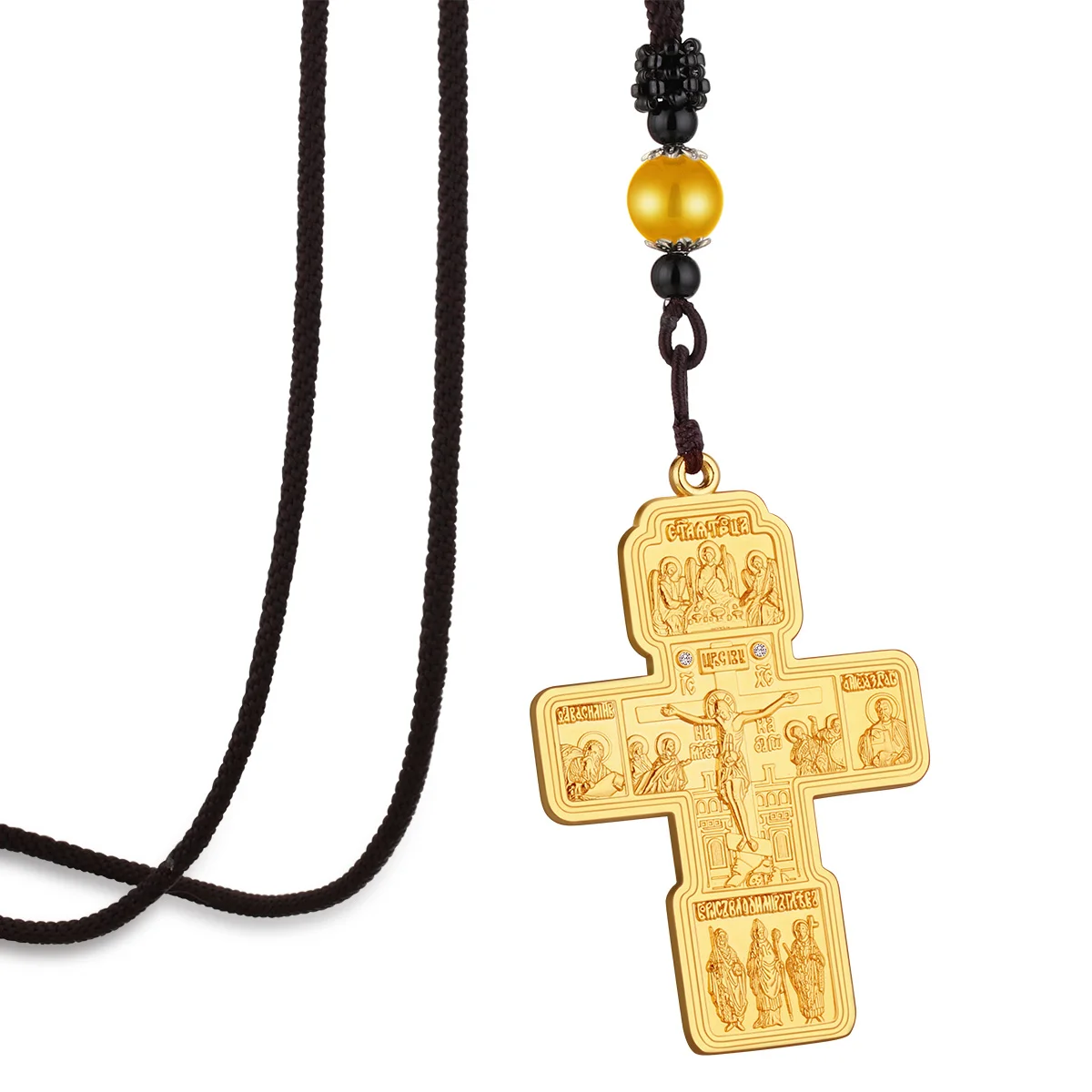 男性と女性のためのロシア東部正義の胸の十字架のネックレス,キリスト教の祈りのジュエリー AliExpress