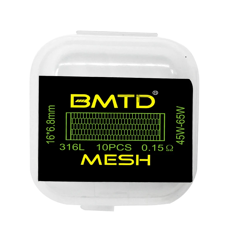 BMTD 10 шт./лот сетки предварительно построенные катушки S316 0.15Ohm сетки стиль катушки провода для Vandy Vape RTAs Wotofo профиль RDA