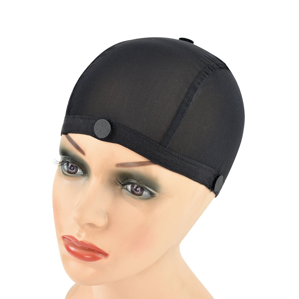 

1 Piece Black Dome Mesh Wig Cap with Non-slip Part Wig Cap Easier Sew In Hair Stretchable Weaving Cap