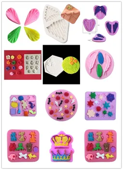 

1pc Silicone Jewelry Molds Charm Pedants Tool Design DIY 3D Jewelry Decorating Feather Shaped Fondant Tool