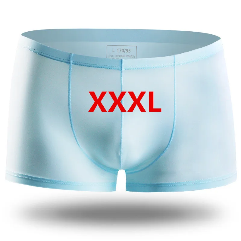 blue XXXL XIAOMI mijia тонкие мужские шорты цельный шелк льда Бесшовные Мужские боксерские мягкие удобные прохладное дышащее нижнее белье - Цвет: blue XXXL