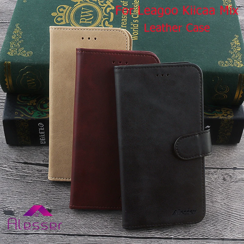 Alesser для Leagoo Kiicaa Mix PU кожаный чехол с карманом карт флип бумажник книжка
