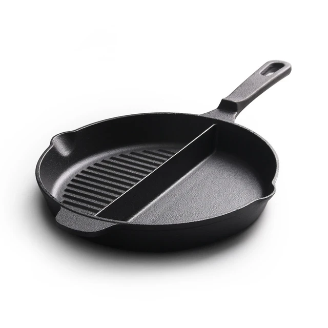 Cast Iron Pan Multi-functional Dual-purpose Partition Steak Frying