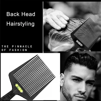 

Hair Trimming Accessories Bubble Clipper Comb Barber Styling Dyeing Comb Anti-slide Handle Plastic Flattop Comb Styling Tool