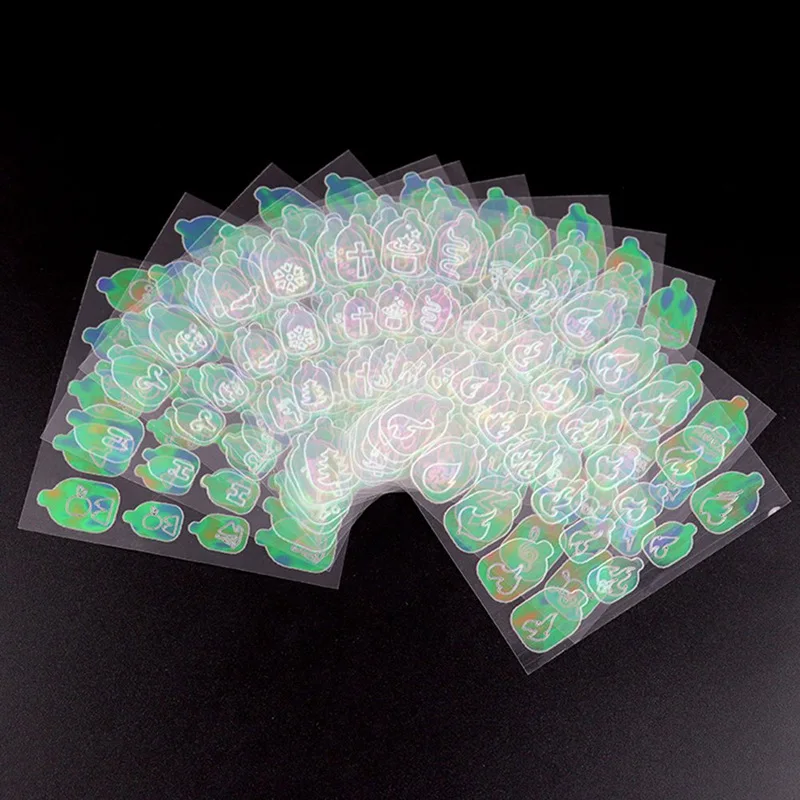 22 листа пламя Holo наклейки для ногтей винилы трафарет стикеры 3D на ногти Nail Art Наклейки маникюрные украшения
