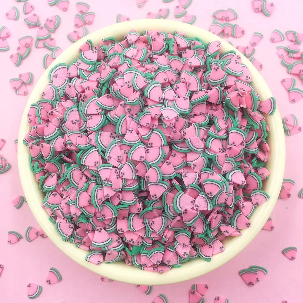 50 г Fimo Kawaii арбуз полимерные глиняные ломтики брызги для поделок Сделай Сам дизайн