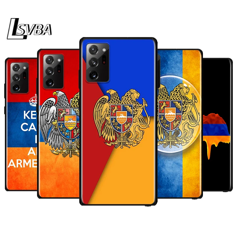 Armenia Armenians Flag для Samsung Galaxy Note 20 Ultra 10 9 8 Pro S10E S10 5G S9 S8 S7 Plus черный силиконовый чехол