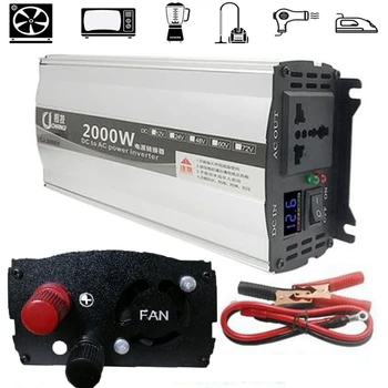 

2000W Watt DC 12V to AC 220V Portable Car Power Inverter Charger Converter Adapter DC 12 to AC 220 Modified Sine Wave