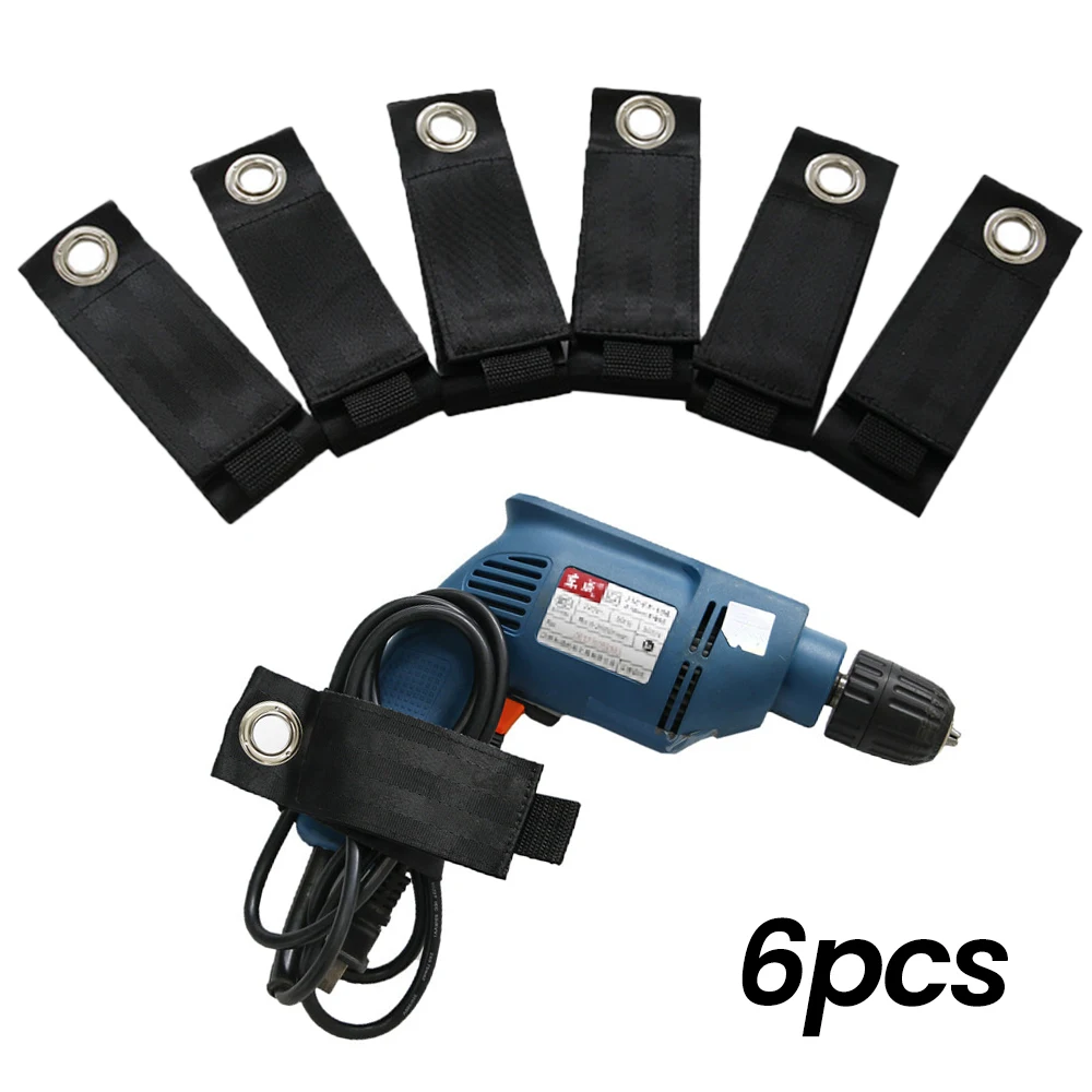 Cabo de Náilon Laços de Arame Único Duplo Auto-bloqueio Preto Elétrico Laço uv Resistente Zip Laços 6 Pçs - Set 6 Fixadores de cabo