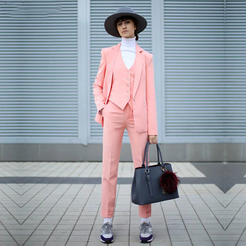 NEW-Pink-3-piece-set-womens-business-suits-ladies-office-suits-women-tuxedo-female-trouser-suit